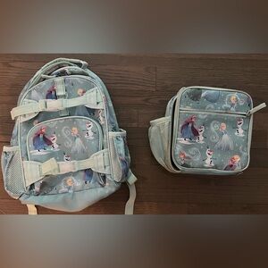 Pottery Barn Kids Frozen Backpack and Lunchbox - Light Blue
